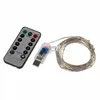 33Ft 100 LED Fairy Light 8 Modes String Lights Waterproof USB Interface Remote Control Decorative Copper Wire Mini Fairy Lights