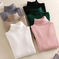 

2018 New Design Amazon Autumn Winter Christmas Turtleneck Knit Sweater Woman Sweater