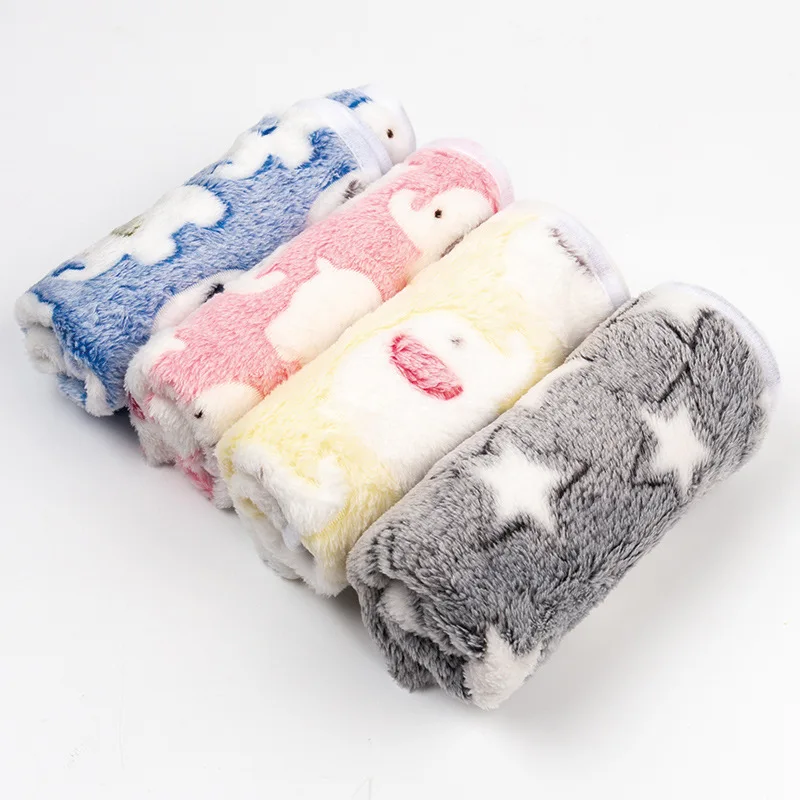 

BT058 Warm Bed Mat Print Soft Blankets Pet Cat Dog Blanket, As photo