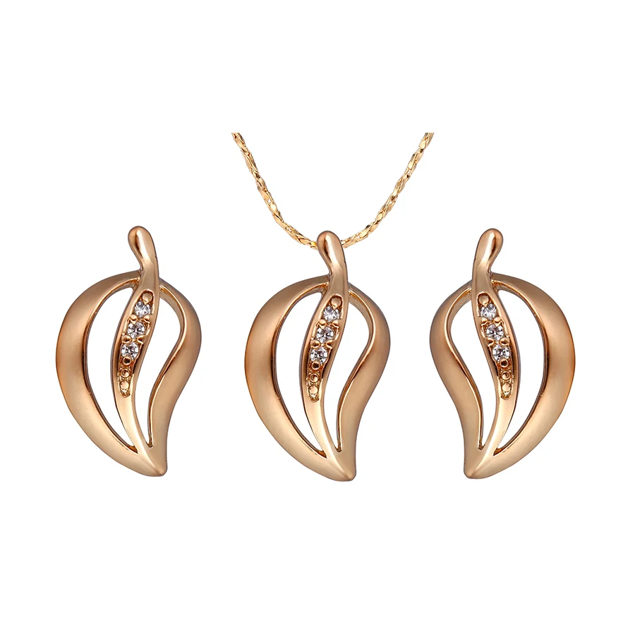 

64428 Xuping Fashion Hot Sale 18K Gold Plated Jewelry Sets With 2 PCS