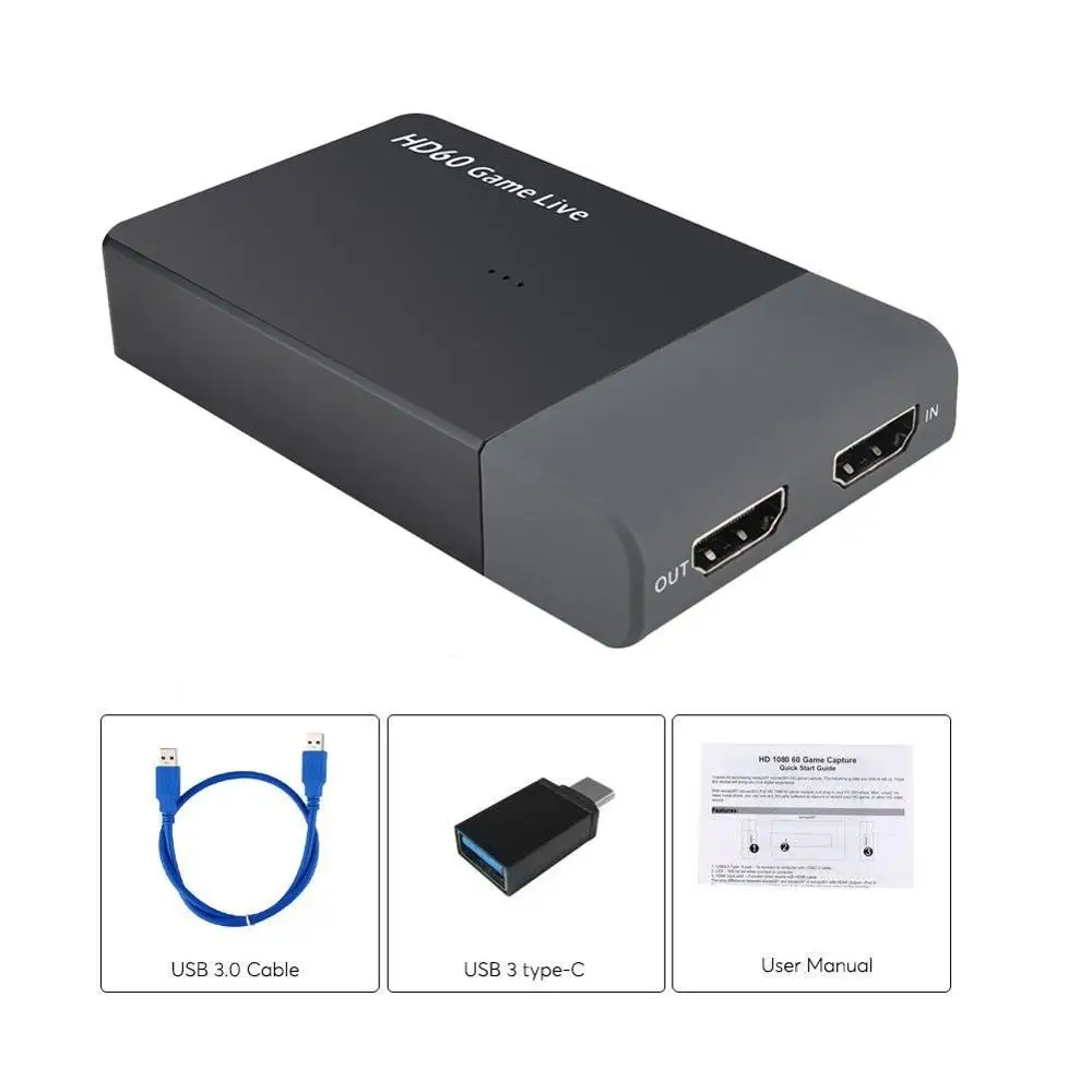 
Support 4K video input HDMI UVC Video Capture with MicroPhone input ezcap261M 