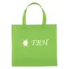 NON-WOVEN MINI BROCHURE SHOPPER TOTE BAG/Green Water-Resistant hanging file tote bag