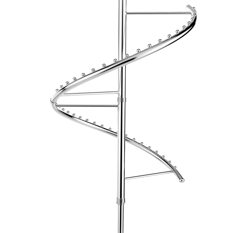 Wardrobe Closet Accessories Metal Spiral Clothes Rack Clothes Hanger