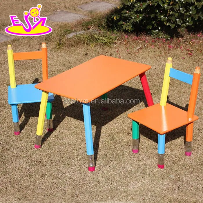 Mdf Kids Study Desk Chair In Pencil Design Portable Folding Table