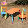 MDF kids study desk chair in pencil design,Portable folding table chair set,Hot sale wooden study table and chair W08G106