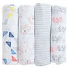 47"x47" print swaddle blanket 100% cotton muslin wraps