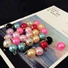 Multi colors half hole plastic pearl beads with hook for garment