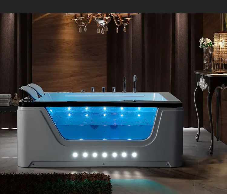 cheap luxury glass Acrylic whirlpool bathtub