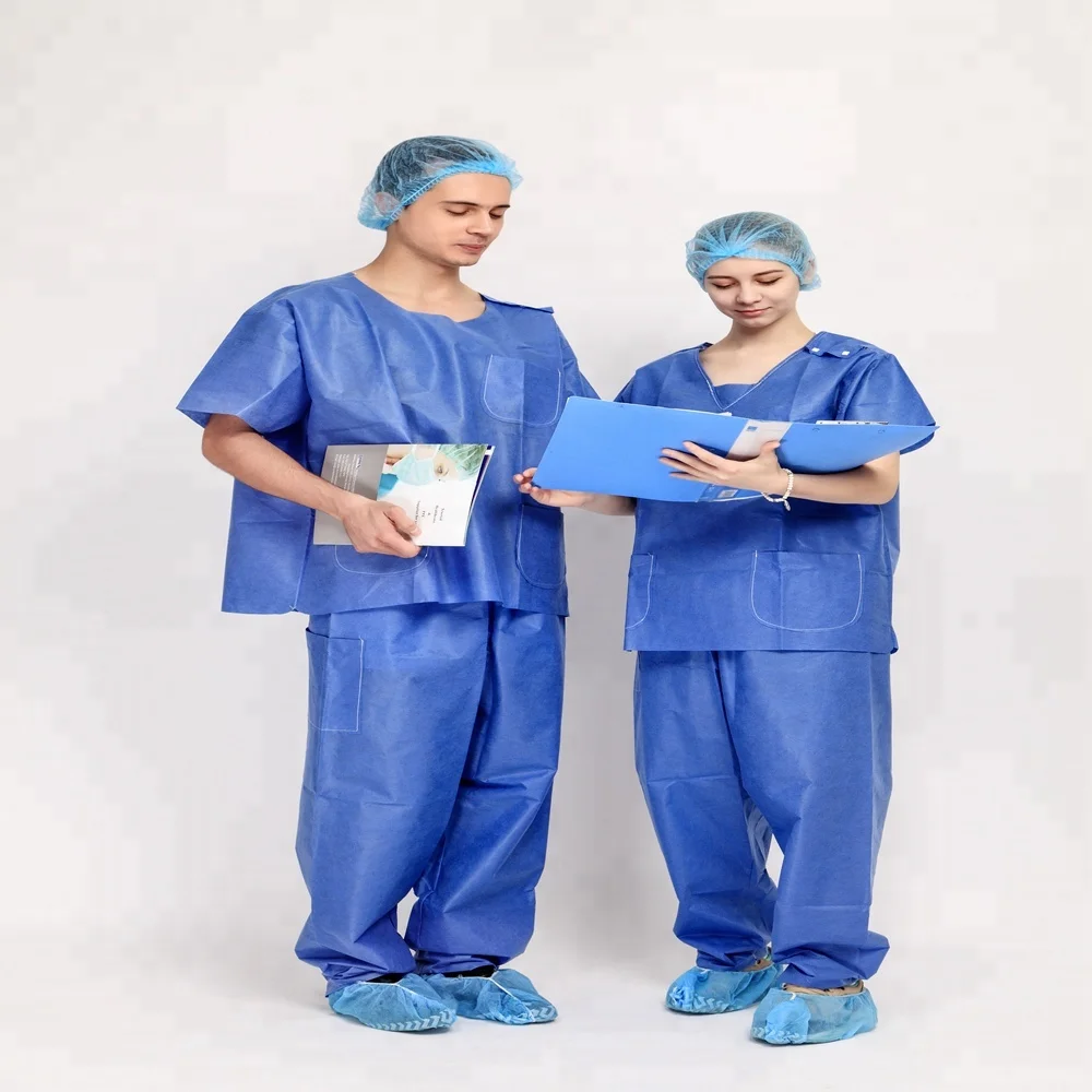 disposable patient uniform medical scrub suit for hospital