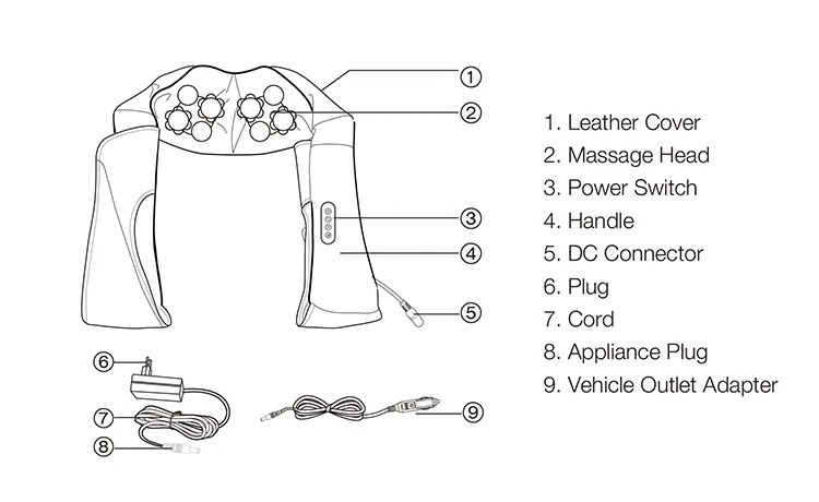 Massager of neck kneading схема электрическая