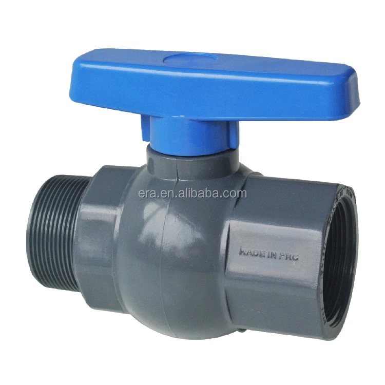 Era Pipe Fittings Pvc Male Thread Ball Valve With Blue Handle,Slip