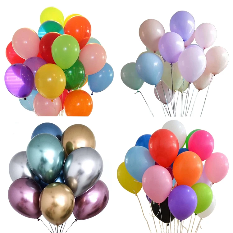 
[Factory] [OEM amazon supply]12' 100% latex balloon standard pastel chrome metallic color plain latex balloons  (60610825462)