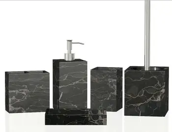 Accessori Bagno In Marmo.Elegant Fancy Black Marble Resin Bathroom Accessories Bath Set Home Buy Home Bathroom Accessories Set Bath Set Product On Alibaba Com