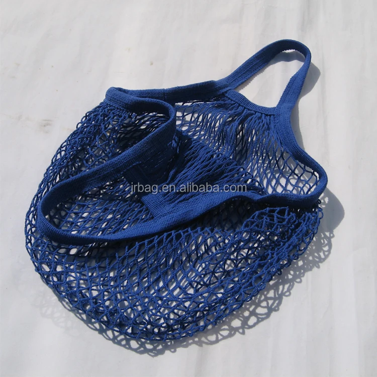 BSCI Eco-friendly Cotton String Grocery Mesh Laundry Bags Customize Colorful Grocery Soft Shopping Tote Net Bag