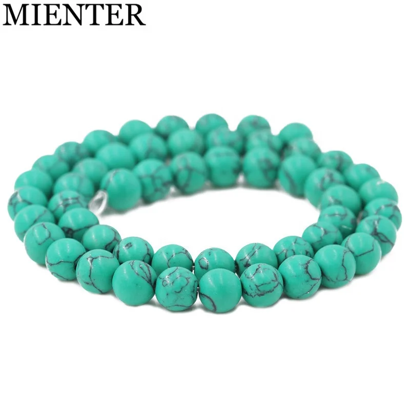 

Wholesale 8mm natural green turquoise stone gemstones loose beads, Picture