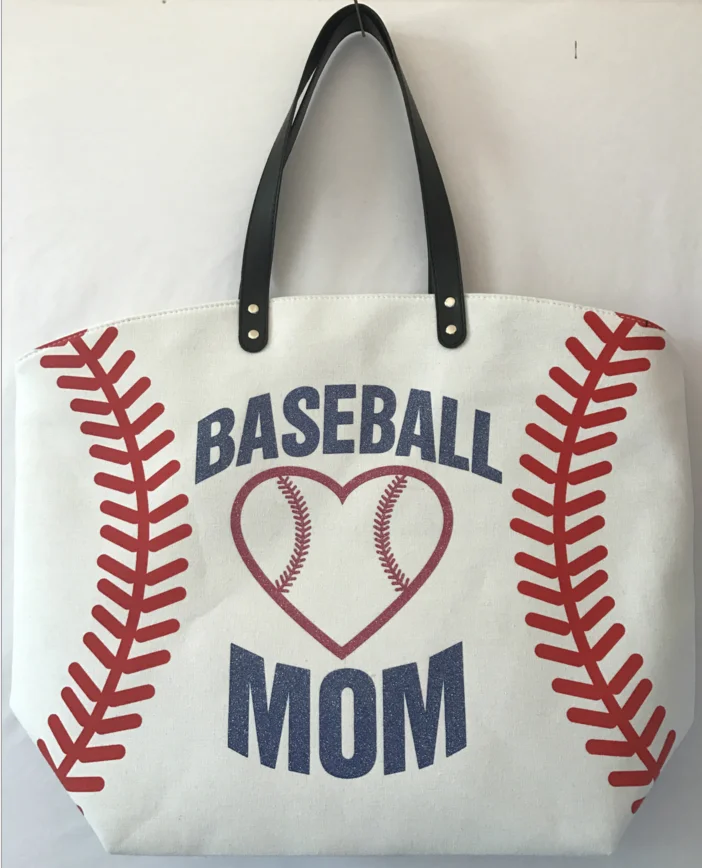 personalized baseball tote bag