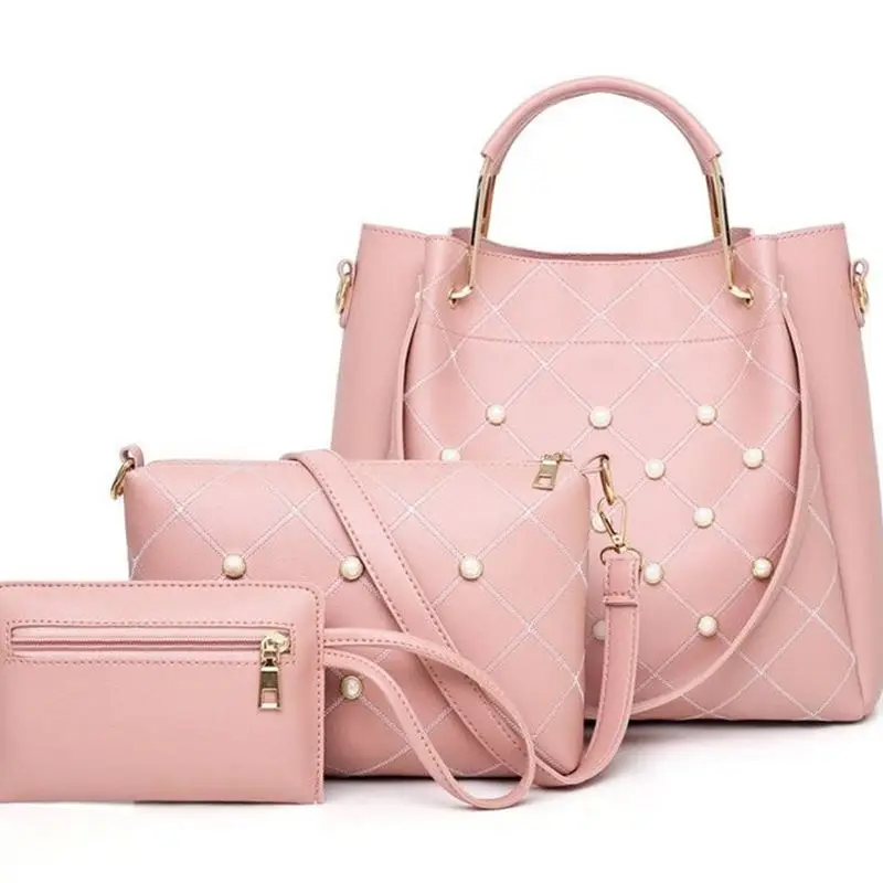 

2021 New Style PU Women Handbags 3Pcs Set Bags For Women With Large Capacity