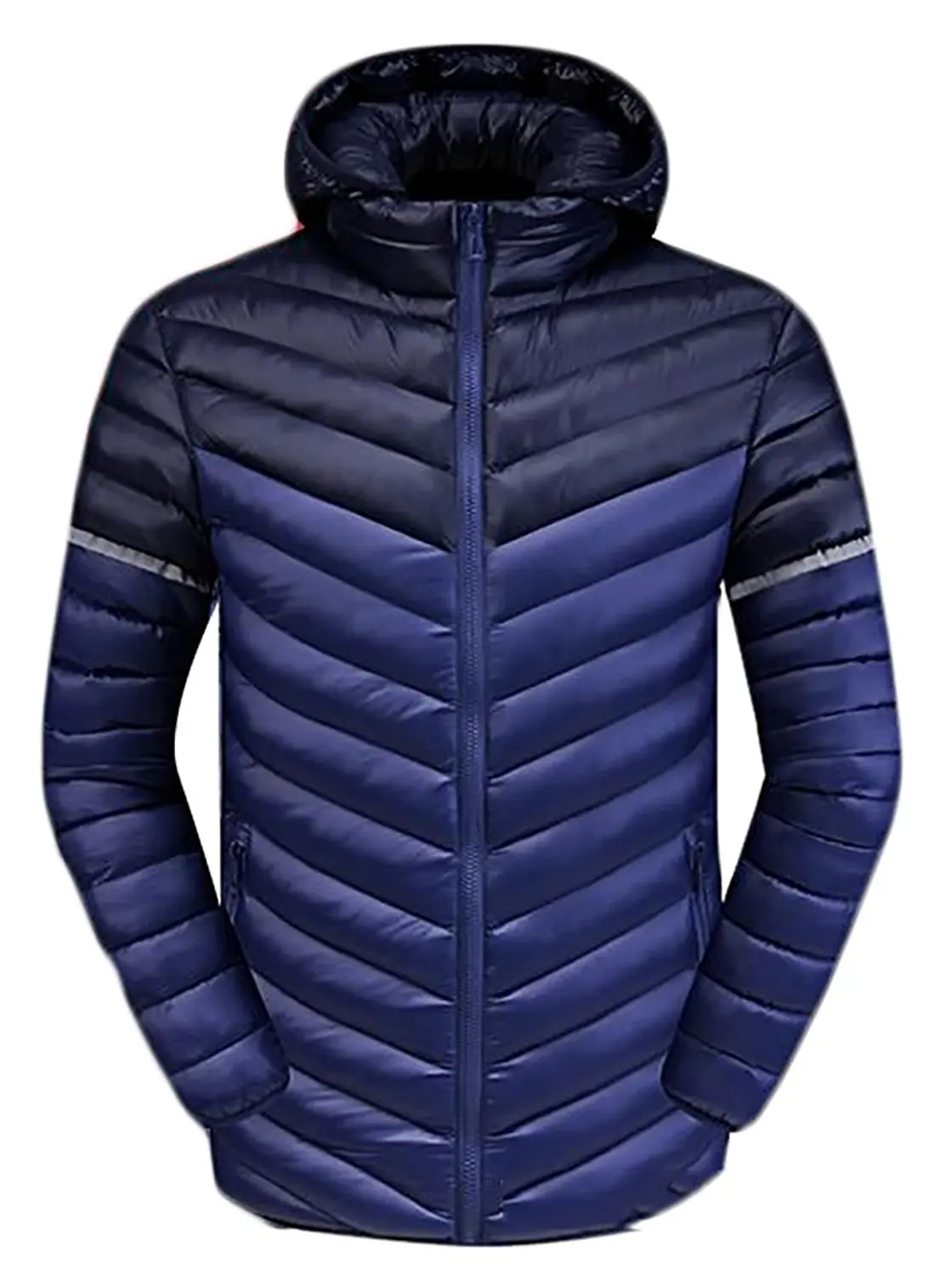 Pandapang Mens Packable Plus Size Winter Quilted Hooded Down Jacket Outwear Parka Coat