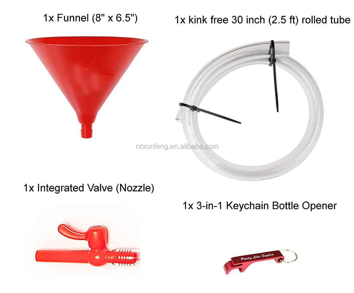 Double Beer Bong Funnel No Kink Tubing Two Ultimate Valves Buy Beer