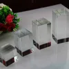 3d laser engraved crystal blank block square glass cube for engraving