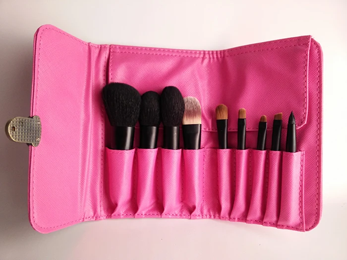 MSQ latest 9pcs cute high quality rose pink natural maakeup tools cosmetic brush set 2.jpg