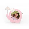 New style pink pig enamel baby girl picture photo frame with umbrella