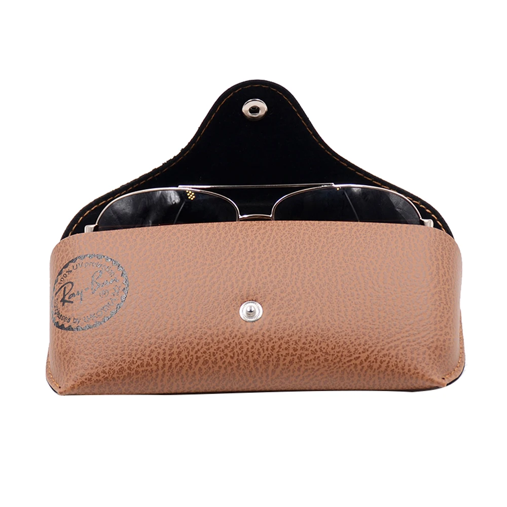 

Personalized leather surface sunglasses case with custom logo