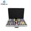 Professional factory Aluminum 1000 Poker Chip Set Case luggage Casino Texas Hold'em