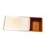 Champagne color Square Non-stick coat round Toast pan Aluminium steel baking pan aluminium baking tray with lid