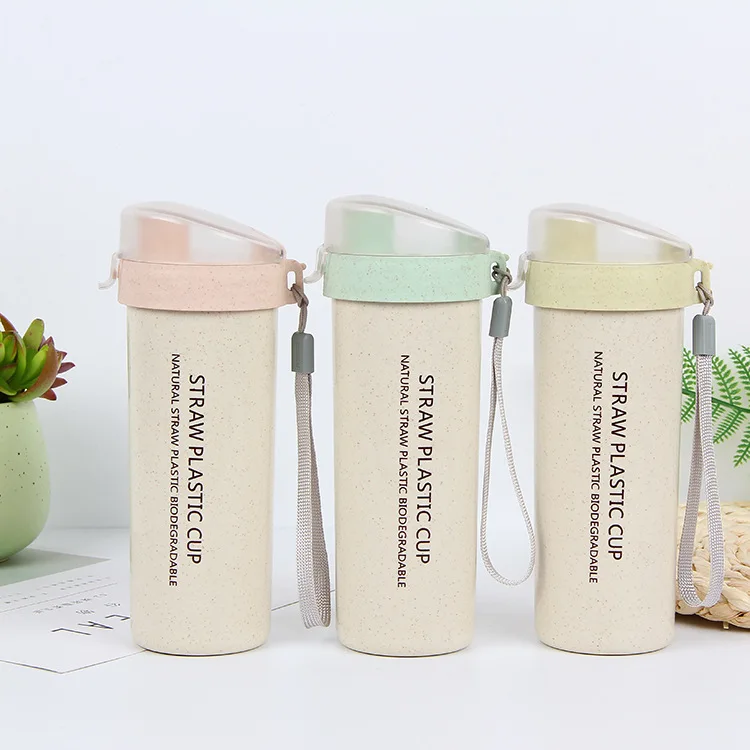 

Feiyou 2019 Hot Eco friendly BPA free Biodegradable plastic Wheat Straw sport drinking water bottle, As picture/custom