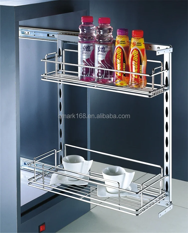 Metal Cabinet Wire Basket Storage Drawers Unit For Kitchen Drawer