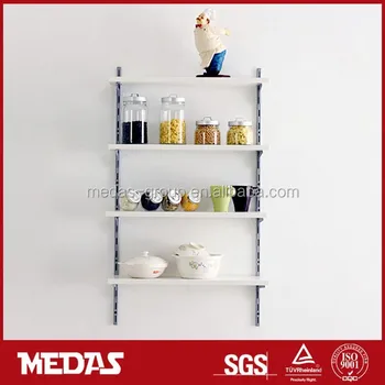 Montado En La Pared Estanterias De Madera Inicio Organizacion