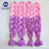 Stock in 165g ombre color crochet synthetic braiding hair silky jumbo braid hair,rainbow jumbo braid hair extensions