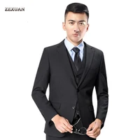 

Dropship 32usd 1 set include coat and pants black formal wear for business Tuxedo university suits groom wedding suit man