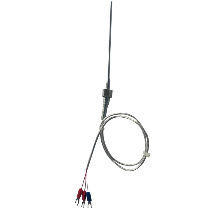 Spring Loaded 3 Wire Pt100 Temperature Sensors With Thread - Buy 3 Wire ...