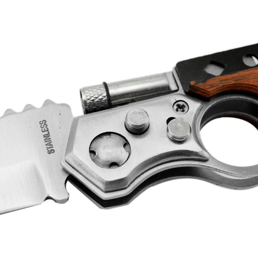 Gun Shaped Folding Knives Flashlight Knife Buy Flashlight Knife,Gun