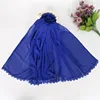 Arab New Pure Color Bubble Chiffon Headscarf 2019 Hot Lace Bubble Hijab180x75 cm