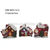 Ceramic lighted christmas santa&house present with LED