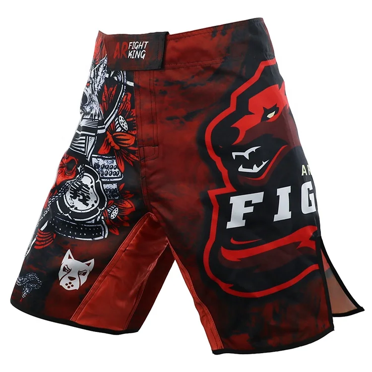 

UFC Sublimated Printed MMA Shorts Muaythai Shorts Mens Athletic Polyester Shorts Time-limited Discount Promotion, Red