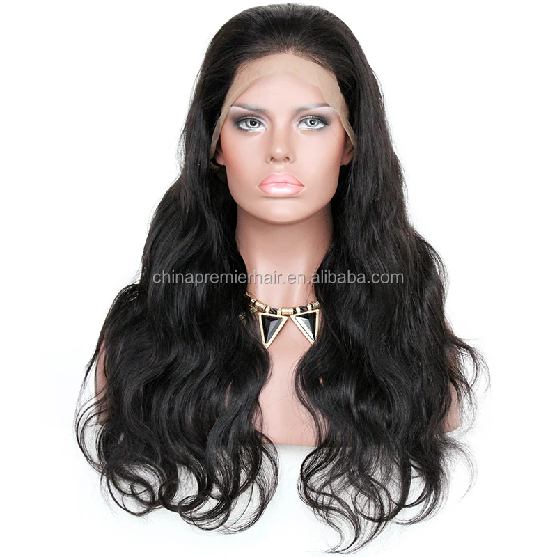 

Overnight Delivery Service Body Wave 100% Indian Remy Human Hair 360 Lace Frontal Wig With Pre Plucked Hairline, Natural color;1b# in stock