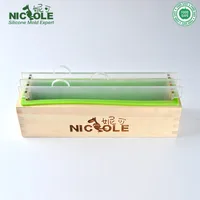 

Nicole Custom Silicone Soap Molds for Loaf Bar Rectangle Wooden Soap Making Molds