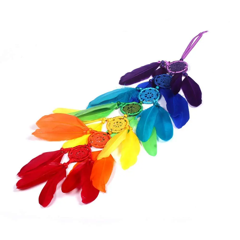 Dirance Dreamcatcher Feather LED String Light Copper Wire Fairy Night Light Lamp Festival Girl Bedroom Home Decor (Multicolor)