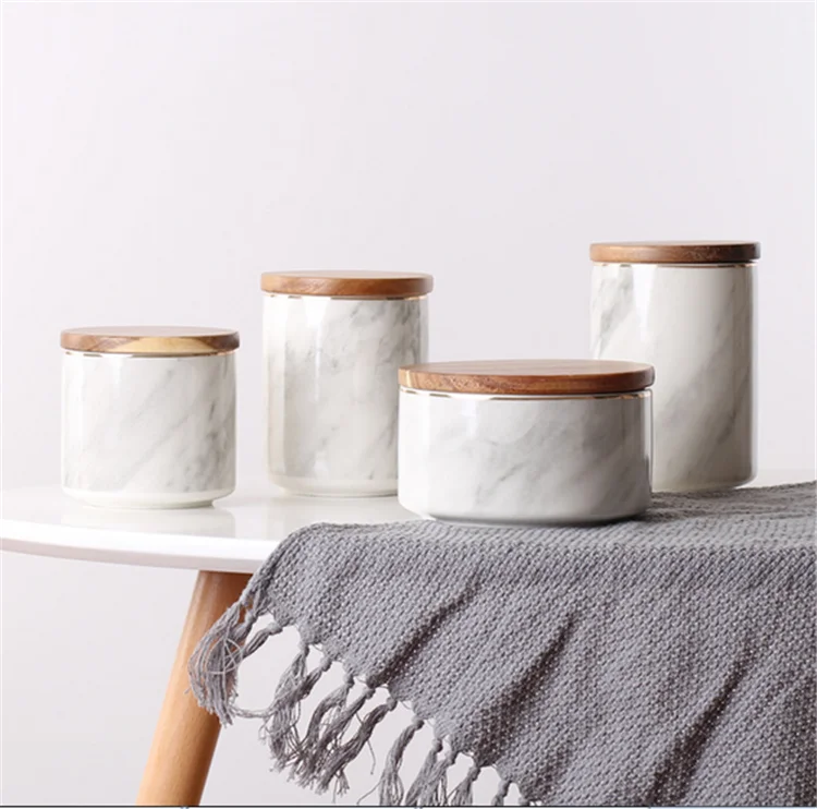 Decorative Wholesale Fancy Luxury Empty White Ceramic Candle Jars With