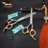 F4-60 micro serrated teeth hair scissors stainless steel hair cutting scissors and thinning scissors 6 inch