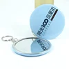 Wholesale Cheap Colorful Custom Blue Pink Letter Round Mirror Keychain For Girl