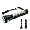 Solar Car Flashlight LED COB Light USB Safety Hammer Tactical Emergency Tool Flashlight with Window Breaker Seat Belt Cutter