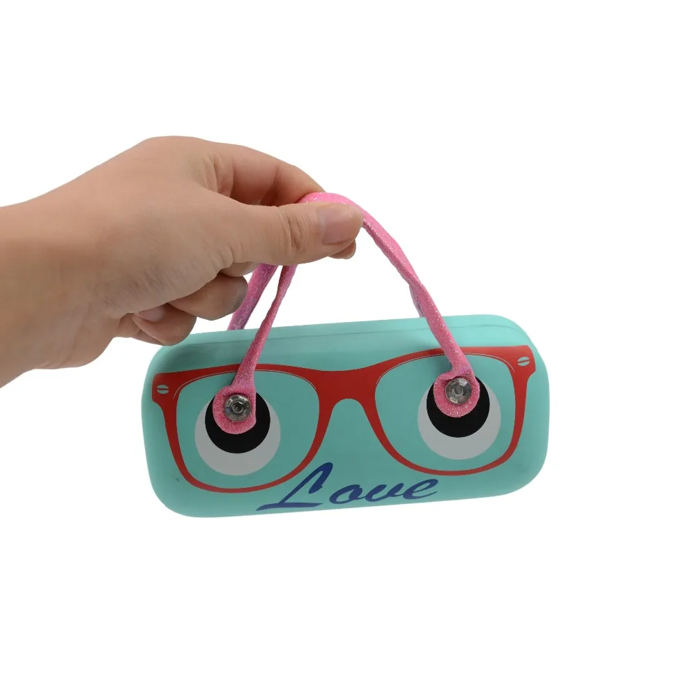 

Best selling cute optical handle glasses box for child, Pink,black,brown,blue,etc.