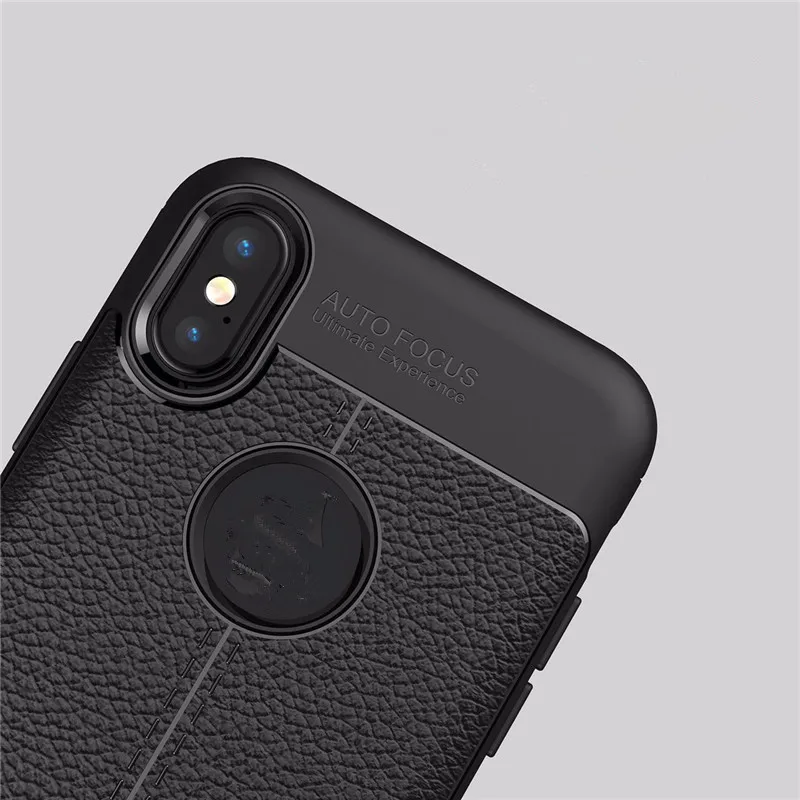 2017 New Design Carbon Fiber Lichee Pattern for iphone X Soft TPU Case for iphone 8