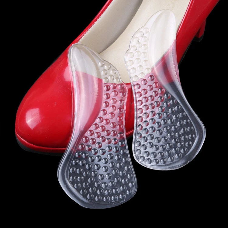 

reusable washable non slip transparent pu massage foot arch support insole