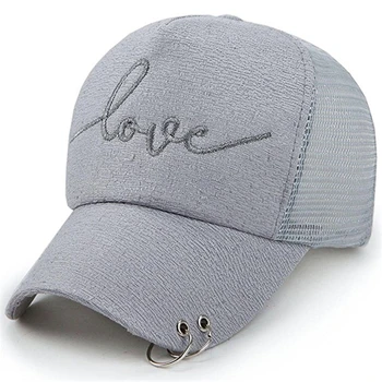 silver baseball cap